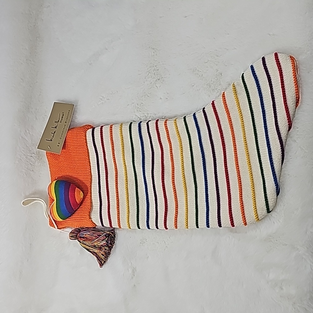 Nicole Miller Rainbow 22" Christmas Stocking